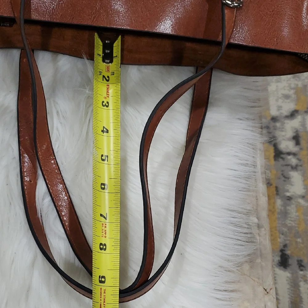 Acelure Leather Tote Bag in Rich Brown - Picture 13 of 16